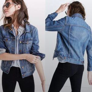 Madewell | Classic Blue Denim Jacket | Copper Accents | Size XXS